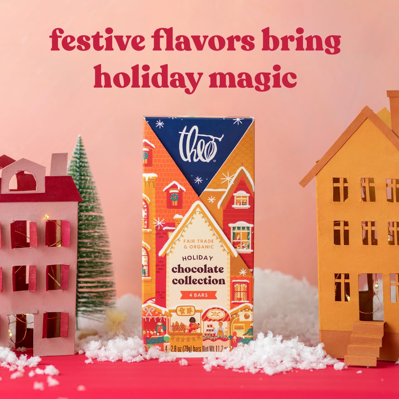 Amazon.com : Theo Chocolate Holiday 4-Pack Organic Chocolate Bar